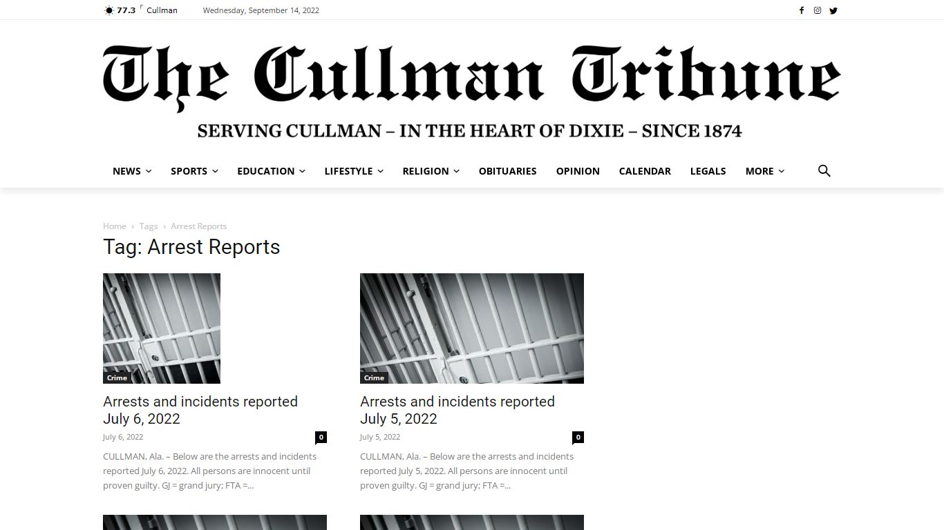 Arrest Reports Archives - The Cullman Tribune